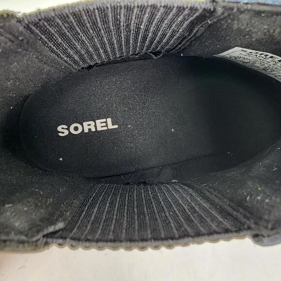 Sorel Joan of Arctic Wedge Chelsea Boots US 8.5 Blue Leather Ankle Booties Boot - Picture 10 of 12